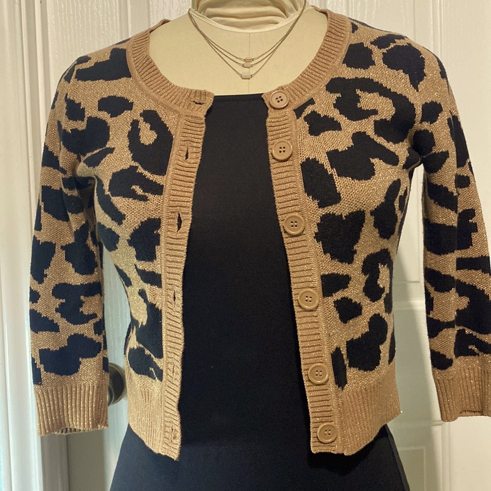 Charlotte Russe sparkle cardigan sweater 3/4 sleeves size Small